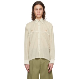 Off White Striped Shirt 241224M192004