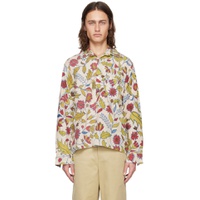 Off White   Yellow Floral Shirt 241224M192002