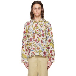 Off White   Yellow Floral Shirt 241224M192002