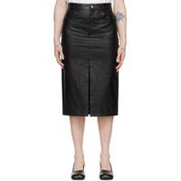 Black 5 Pocket Midi Skirt 241278F090003