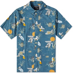 KAVU Short Sleeve The Jam Shirt Angling Birds