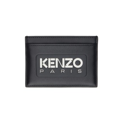 Black  Paris Emboss Leather Card Holder 241387M163003