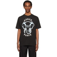 Black  Paris Elephant T Shirt 241387M213028