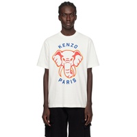 White  Paris Elephant Varsity Jungle T Shirt 241387M213027
