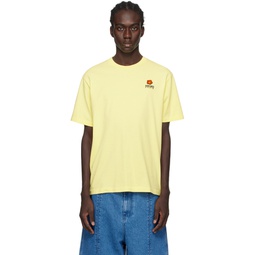 Yellow  Paris Boke Flower Crest T Shirt 241387M213008