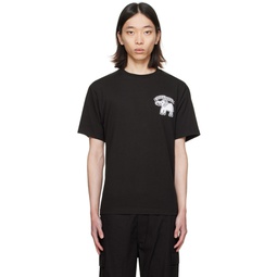 Black  Paris Elephant Flag T Shirt 241387M213037