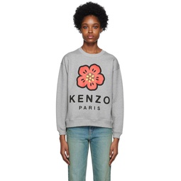 Gray  Paris Boke Flower Sweatshirt 222387F098004