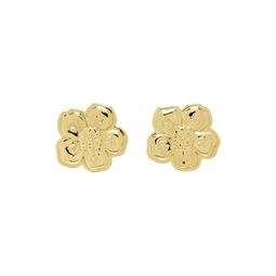Gold  Paris Large Boke Flower Earrings 232387M144000