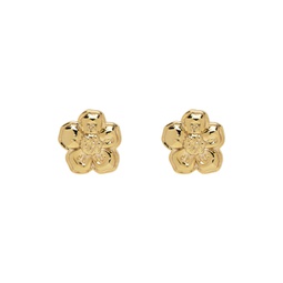 Gold Boke Flower Earrings 231387M144003
