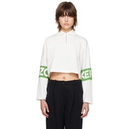 Off White  Paris Cropped Long Sleeve T Shirt 231387F110013