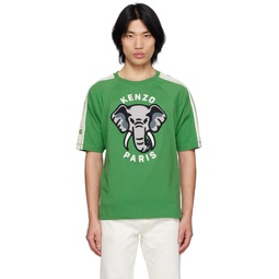 Green  Paris  Elephant T Shirt 231387M213018