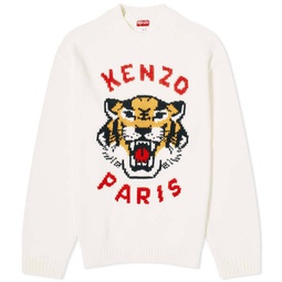 Kenzo Lucky Tiger Crew Knit Off White