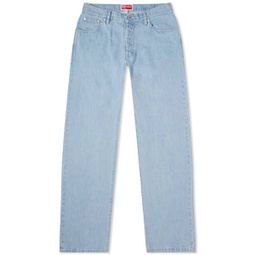 Kenzo Relax Fit Jeans Stone Bleached Blue Denim