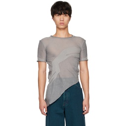 SSENSE Exclusive Gray Scar T Shirt 222747M213001