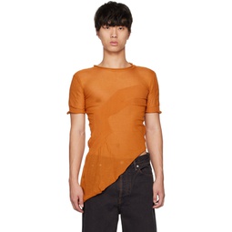 SSENSE Exclusive Orange Scar T Shirt 222747M213002