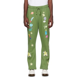 Green All Over Space Lounge Pants 231483M190003