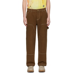 Brown Stitch Trousers 241842M188000