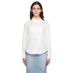 Off White Curved Shirt 232586F109001
