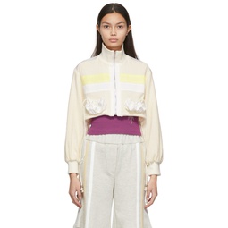 Off White Crop Shell Jacket 221586F097002