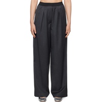 Gray Pleated Trousers 232593F087001
