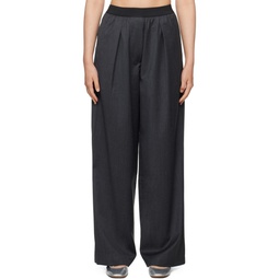 Gray Pleated Trousers 232593F087001