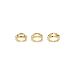 Gold Thorn Ring Set 241985F024000