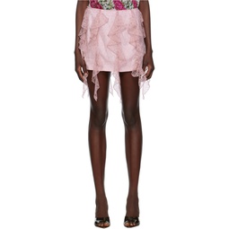 Pink Ruffle Miniskirt 232777F090001
