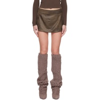 SSENSE Exclusive Brown Miniskirt 222777F090009