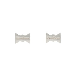 Silver Monroe Ribbon Earrings 231609F022002