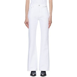 White Flared Jeans 222609F069000