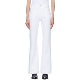 White Flared Jeans 222609F069000
