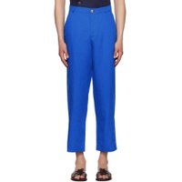 Blue Loose Trousers 231564M191000