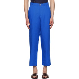 Blue Loose Trousers 231564M191000