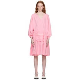 Pink Utility Wrap Midi Dress 231927F054001