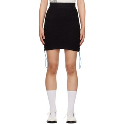 Black Scrunch Miniskirt 231927F090017