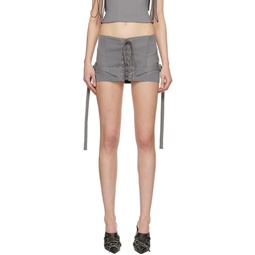 Gray Lethal Miniskirt 241148F090001