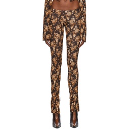 Brown Perse Trousers 221148F087007