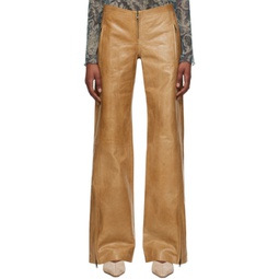 Tan Stain Trousers 231148F084001