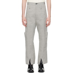 Black   White Dexter Trousers 241061M191006