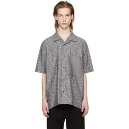 Black Embroidered Shirt 241061M192004