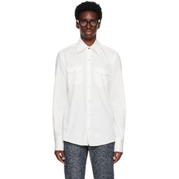 White Slim Fit Shirt 232061M192002