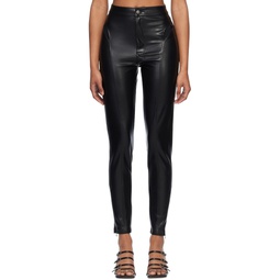 Black Klub Faux Leather Trousers 231088F087007