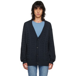 Navy Cross Out Cardigan 232088M200000