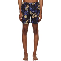 Black Hyperflower Swim Shorts 231088M193019