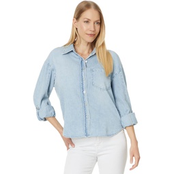 KUT from the Kloth Leighton - Long Sleeve Button Down with Patch Pocket