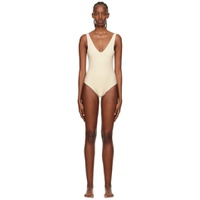 SSENSE Exclusive Off White Plunge One Piece Swimsuit 222879F103006