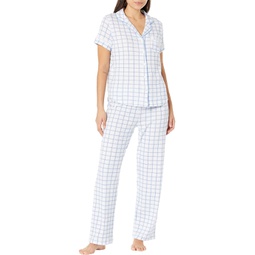 Womens Karen Neuburger Spring Dreamer Girlfriend Short Sleeve Long PJ Set