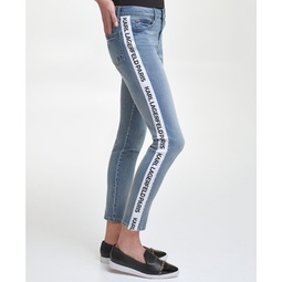 Womens Contrast Logo Taping Jeans