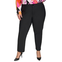 Plus Size Mid Rise Compression Pants First@Macy's