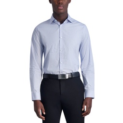 Mens Slim-Fit Stripe Woven Shirt